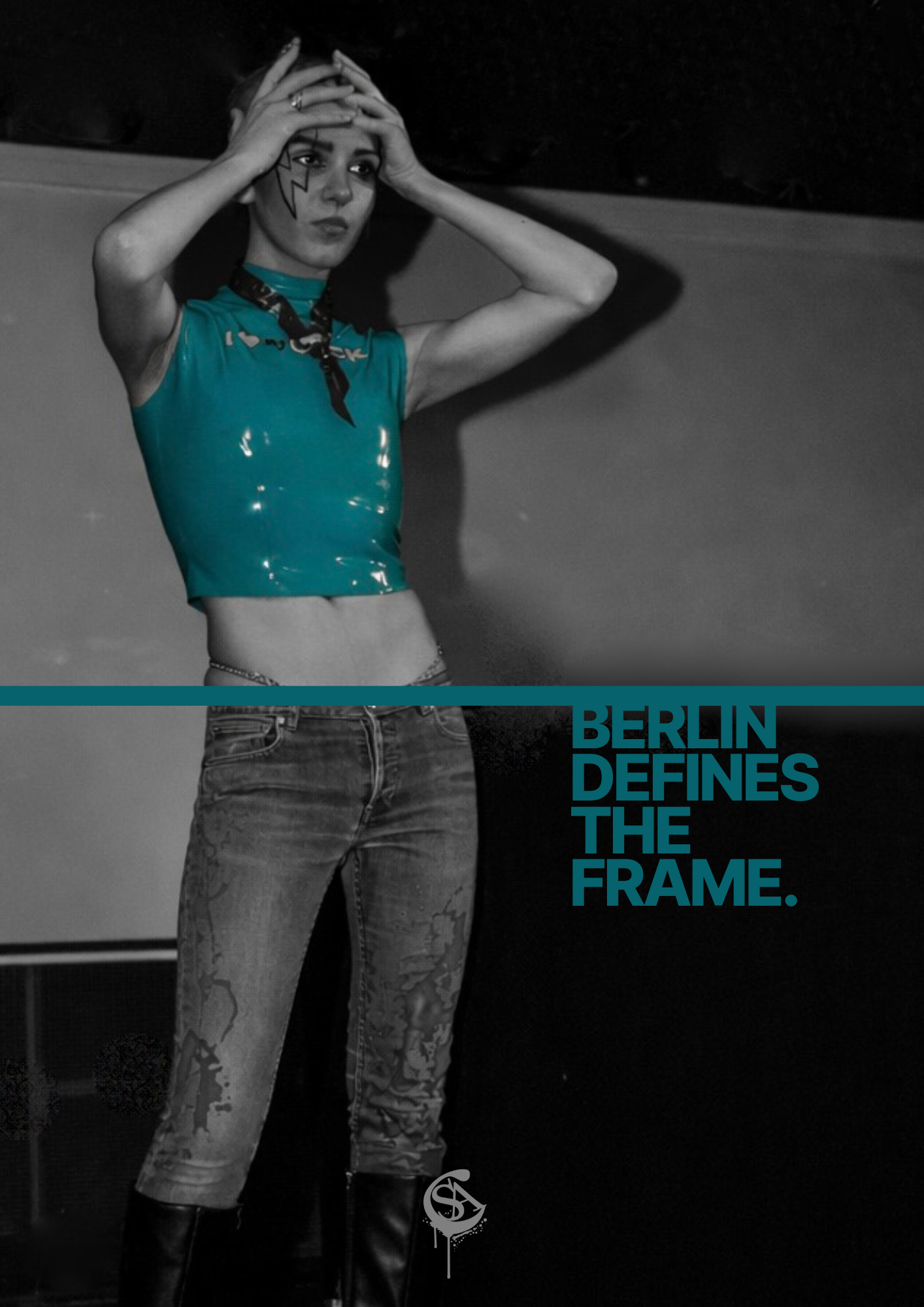 FRAME — Cropped Latex Top Nr.02