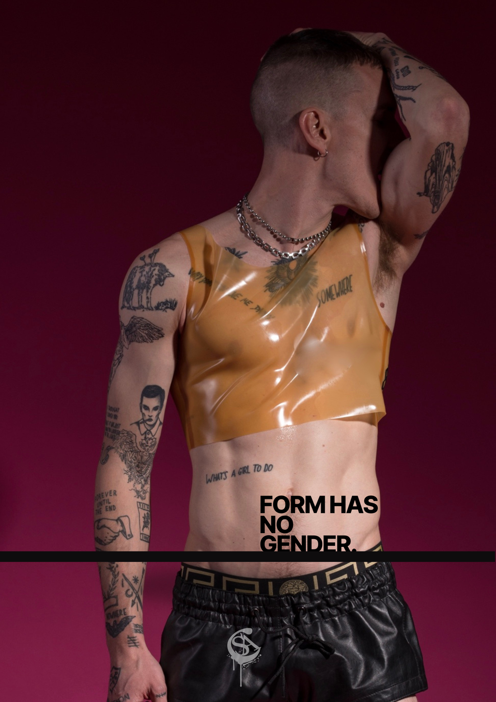 FORM — Cropped Latex Tank Top No.001